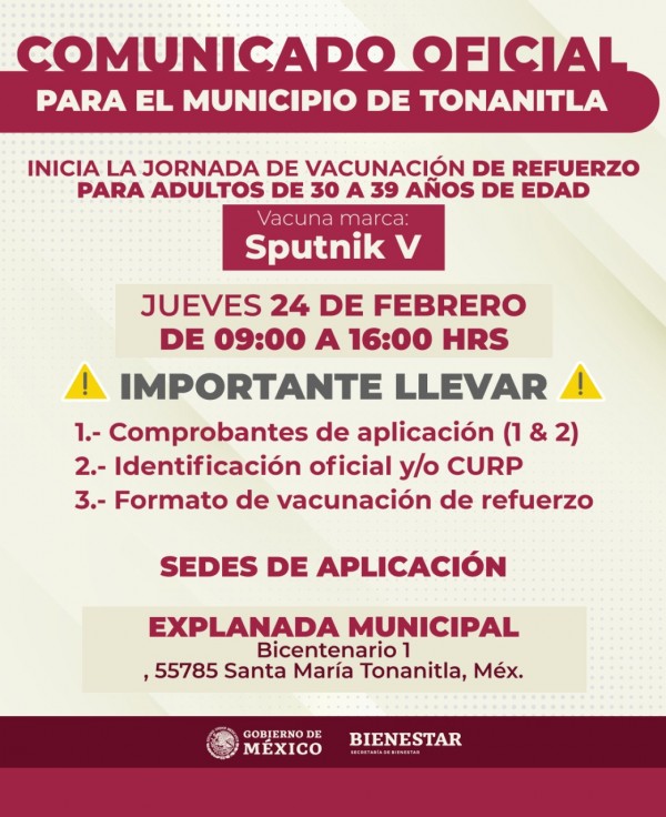 Jornada de Vacunación 30 a 39 años